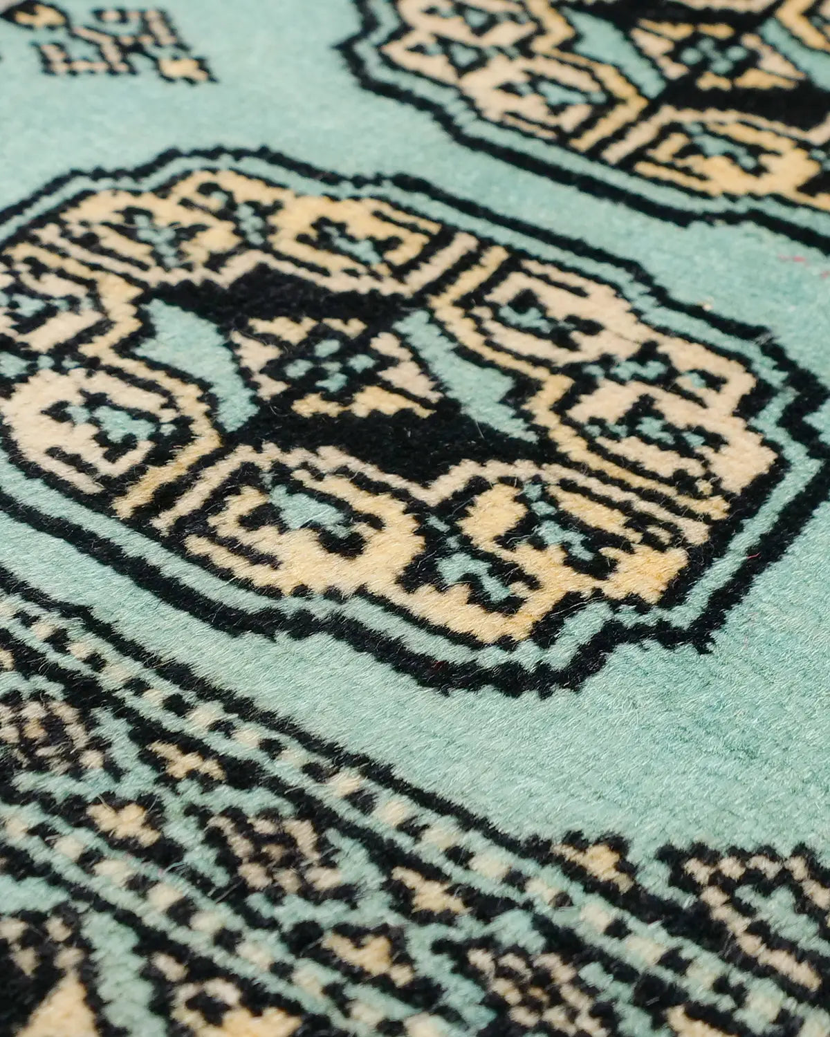 パキスタン絨毯 ミントグリーン ミニ ボハラ