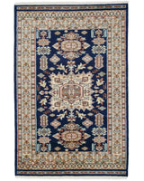 Modern classic Pakistani wool rug with floral medallion motif