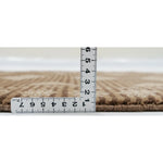 ラホール産 パキスタン絨毯 61x94cm ジャルダール柄 ウール製 手織りラグ 茶系 ストライプ入り モダンなデザイン