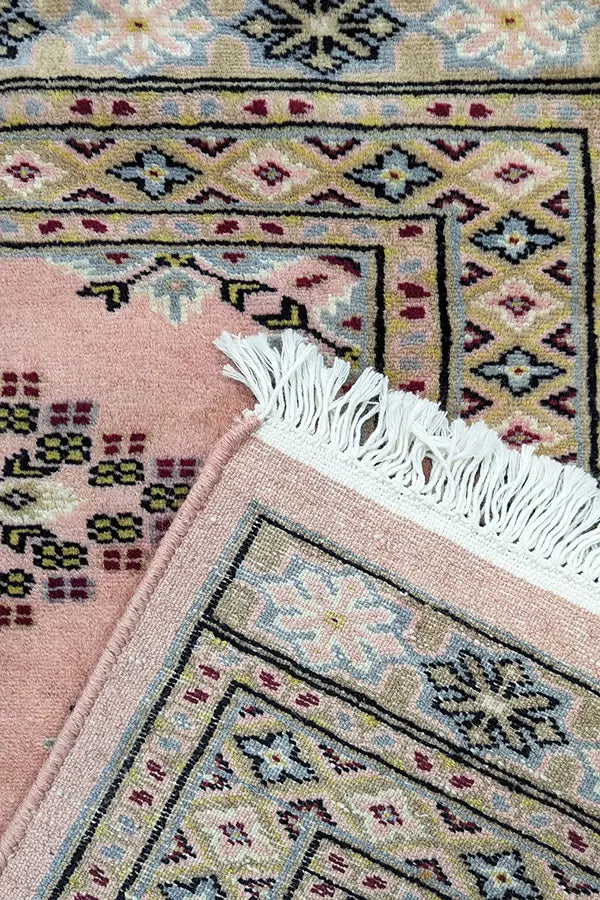 ベビーピンク色 パキスタン絨毯(63x186cm)廊下敷き【絨毯専門店】