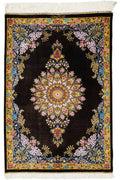 Persian Rug Qum Samadi Workshop Silk Approx. 60cm x 88cm