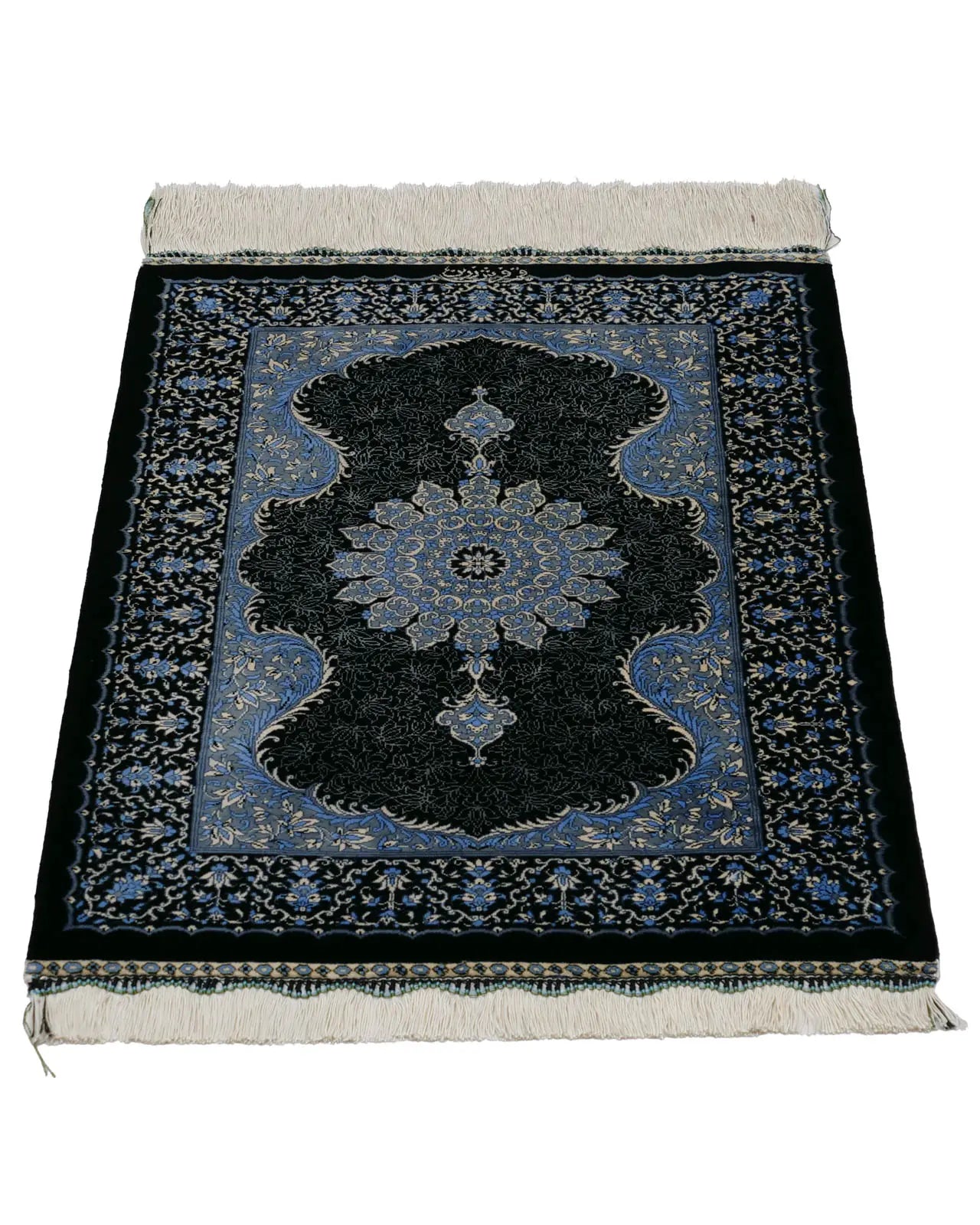 ペルシャ絨毯 クム産 ザリン工房 シルク 約50cm x 68cm|SATHI RUGS ペルシャ絨毯 クム産 ザリン工房 シルク 約50cm x 68cm|SATHI RUGS