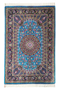 Persian Rug Qum Kazemi Workshop Silk Approx. 80cm x 122cm