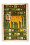 ギャッベ ライオン 約65×91cm