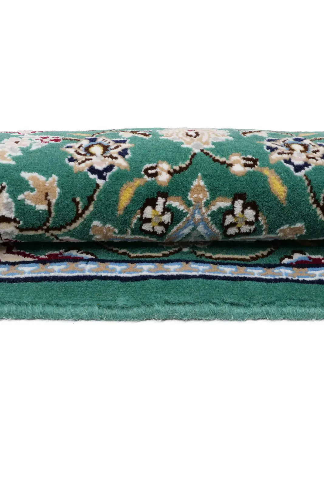 ペルシャ絨毯 ナイン産 ウール 40×60cm 緑 玄関マット 手織り|SATHI RUGS ペルシャ絨毯 ナイン産 ウール 40×60cm 緑 玄関マット 手織り|SATHI RUGS