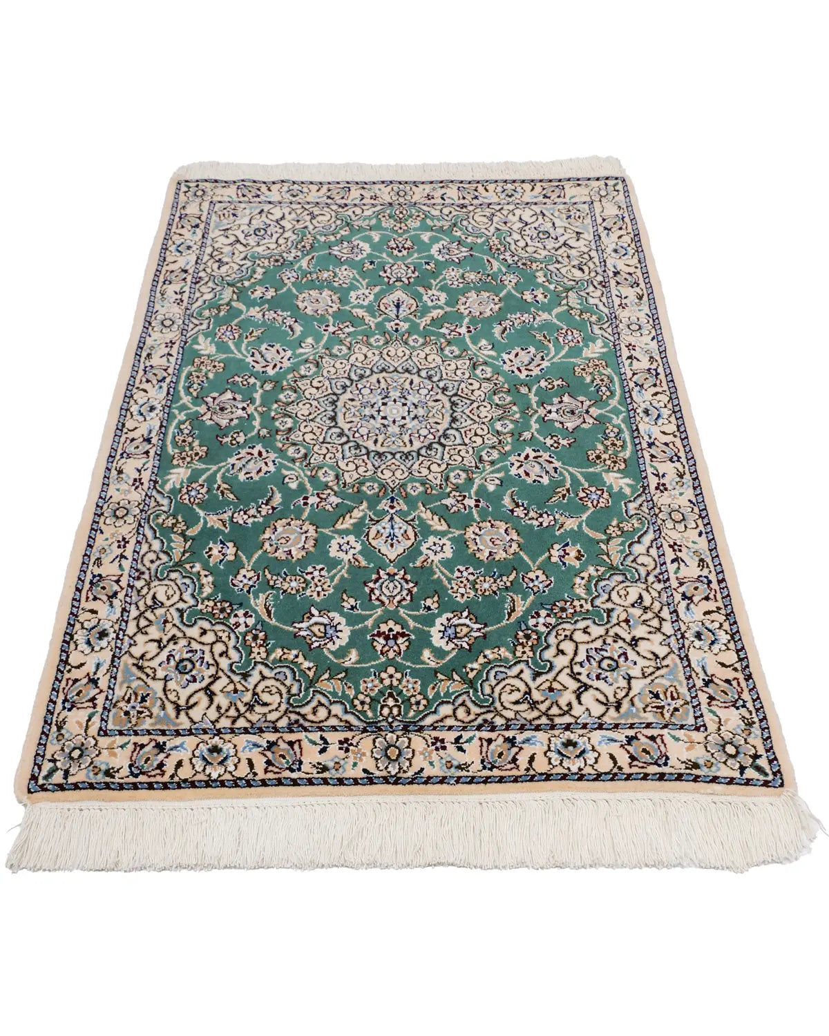 ペルシャ風絨毯 ベルギー産 170X230 薄いグリーン グリーン系ギャッベ ペルシャ風絨毯 ベルギー産 170X230 薄いグリーン グリーン系ギャッベ