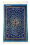 ペルシャ絨毯 クム産 カヤン工房 シルク 約57×88.5cm