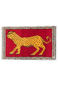 Persian Rug Leopard Wool Approx. 63cm x 97cm