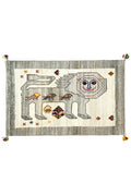 Gabbeh Lion Approx. 90cm x 135cm