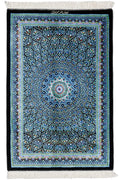 Persian Rug Qum Musavi Workshop Silk Approx. 60cm x 90cm