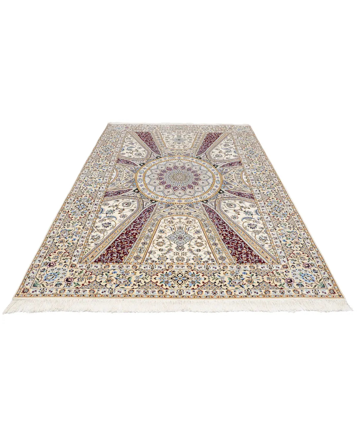 ペルシャ絨毯 ナイン産 ハビビアン工房 ウール 約160cm x 235cm|SATHI ペルシャ絨毯 ナイン産 ハビビアン工房 ウール 約160cm x 235cm|SATHI