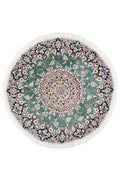 Round Persian Rug Nain Wool Approx. 131cm x 131cm
