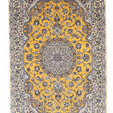 ペルシャ絨毯 ナイン 黄色