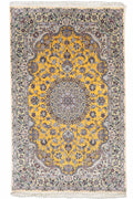 ペルシャ絨毯 ナイン産 ウール 約149×242cm