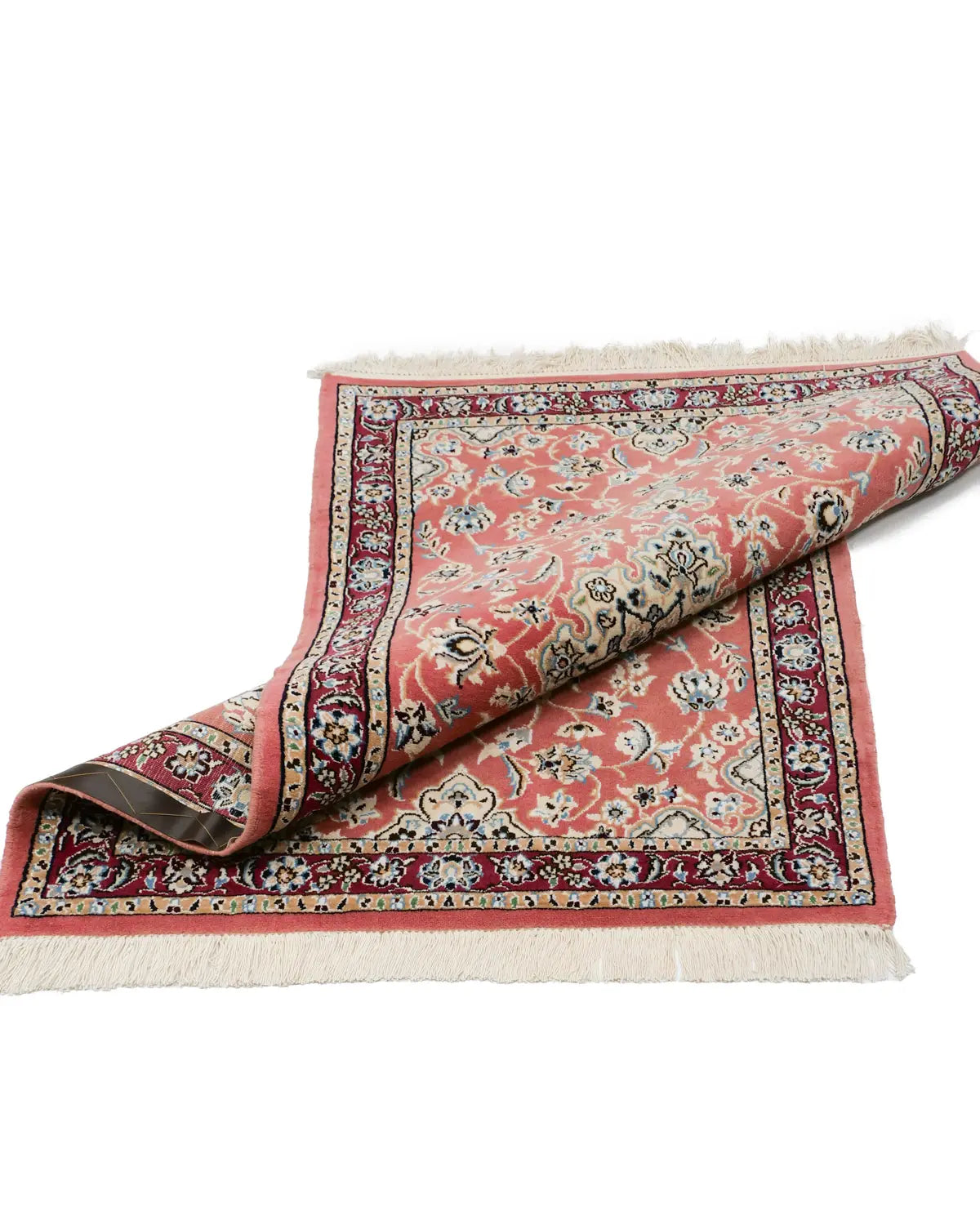 ペルシャ絨毯 ナイン産 ウール 91×130cm 赤 玄関マット 手織り｜SATHI RUGS