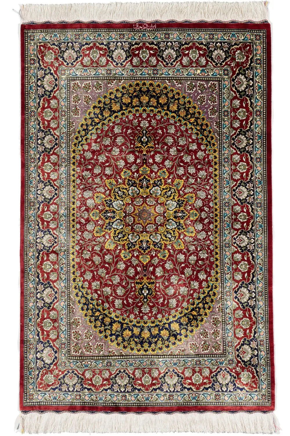 シルクペルシャ絨毯156 x 240 cm〔房含まず〕 シルクペルシャ絨毯156 x 240 cm〔房含まず〕