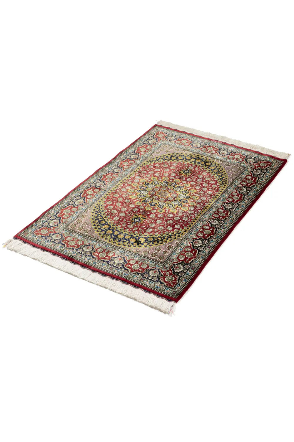 ペルシャ絨毯 クム産 アハマディ工房 シルク 約80×120cm|SATHI RUGS ペルシャ絨毯 クム産 アハマディ工房 シルク 約80×120cm|SATHI RUGS