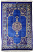 ペルシャ絨毯 クム産 ムサヴィ工房 シルク 約130×202cm