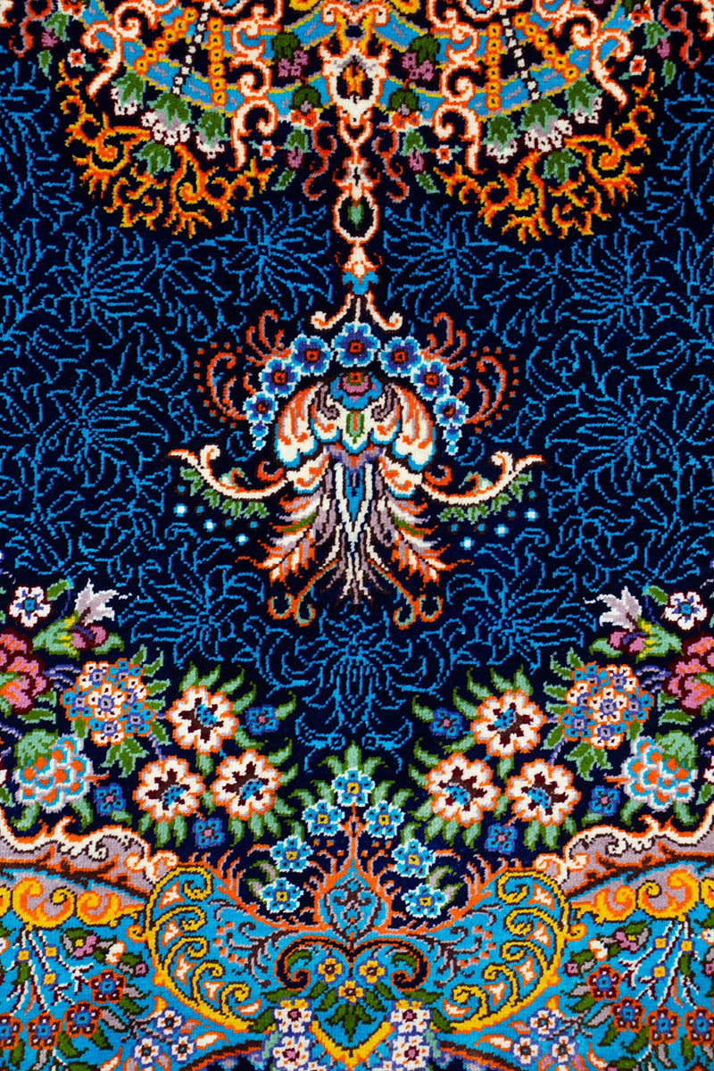 ペルシア絨毯ペルシャ手織りコム産　シルク