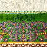 ペルシャ絨毯 クム 黄緑