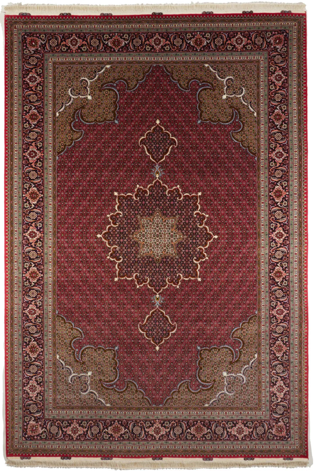 ペルシャ絨毯 タブリーズ産 手織り 最高級コルク&シルク美品 ペルシャ絨毯 タブリーズ産 手織り 最高級コルク&シルク美品