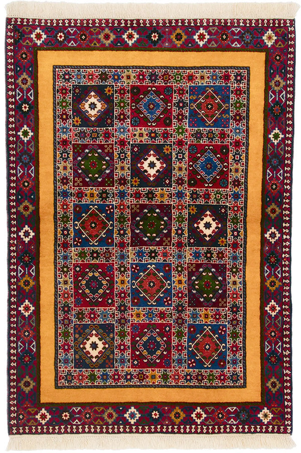 【NEW】ペルシャ絨毯 ヤラメ 約100cm x 145cm