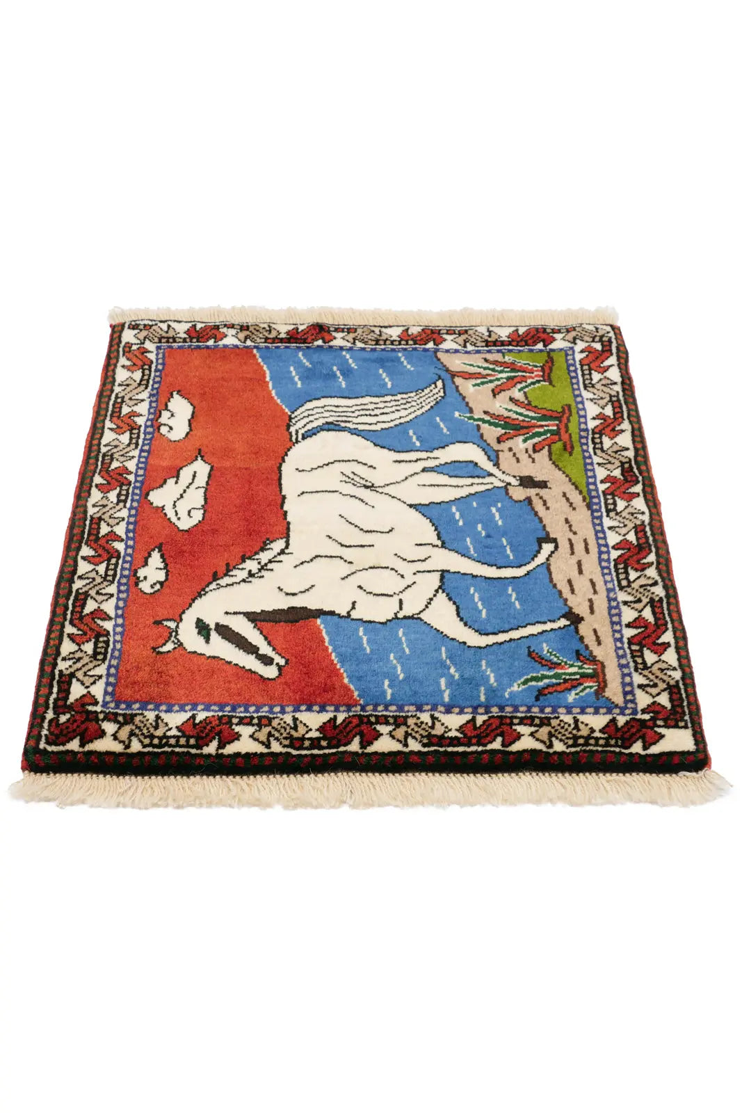 ペルシャ絨毯 ヤラメ 約55cm x 60cm|SATHI RUGS ペルシャ絨毯 ヤラメ 約55cm x 60cm|SATHI RUGS