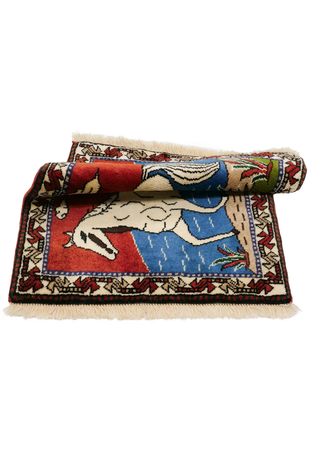 ペルシャ絨毯 ヤラメ 約55cm x 60cm|SATHI RUGS ペルシャ絨毯 ヤラメ 約55cm x 60cm|SATHI RUGS