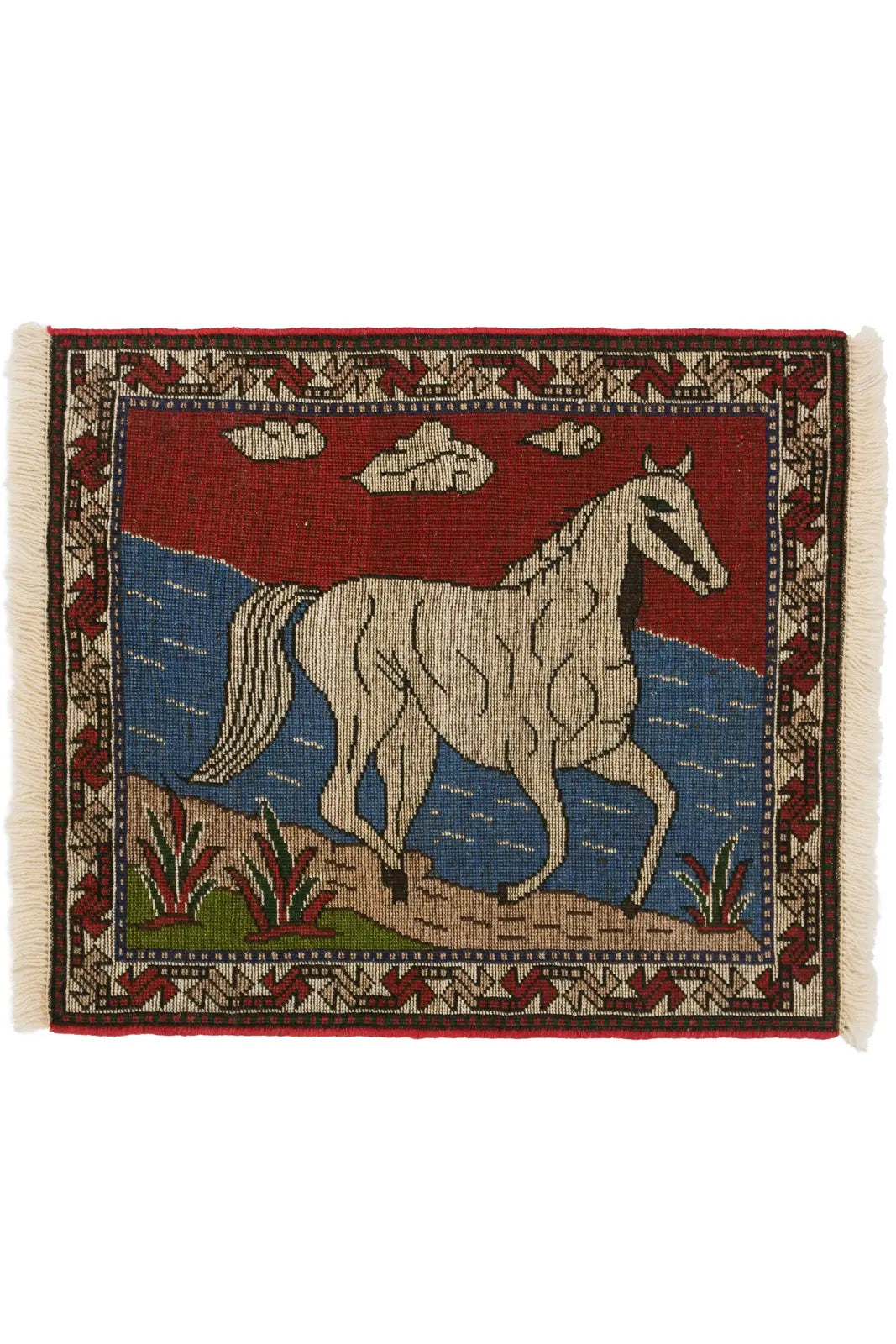 ペルシャ絨毯 ヤラメ 約55cm x 60cm|SATHI RUGS ペルシャ絨毯 ヤラメ 約55cm x 60cm|SATHI RUGS