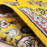 玄関マット 手作り 黄色 ペルシャ絨毯