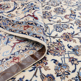 ペルシャ絨毯 ナイン産 ウール&シルク 約208cm x 305cm