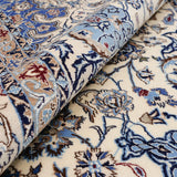 ペルシャ絨毯 ナイン産 ウール&シルク 約208cm x 305cm