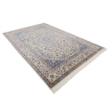 ペルシャ絨毯 ナイン産 ウール&シルク 約208cm x 305cm