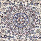 ペルシャ絨毯 ナイン産 ウール&シルク 約208cm x 305cm