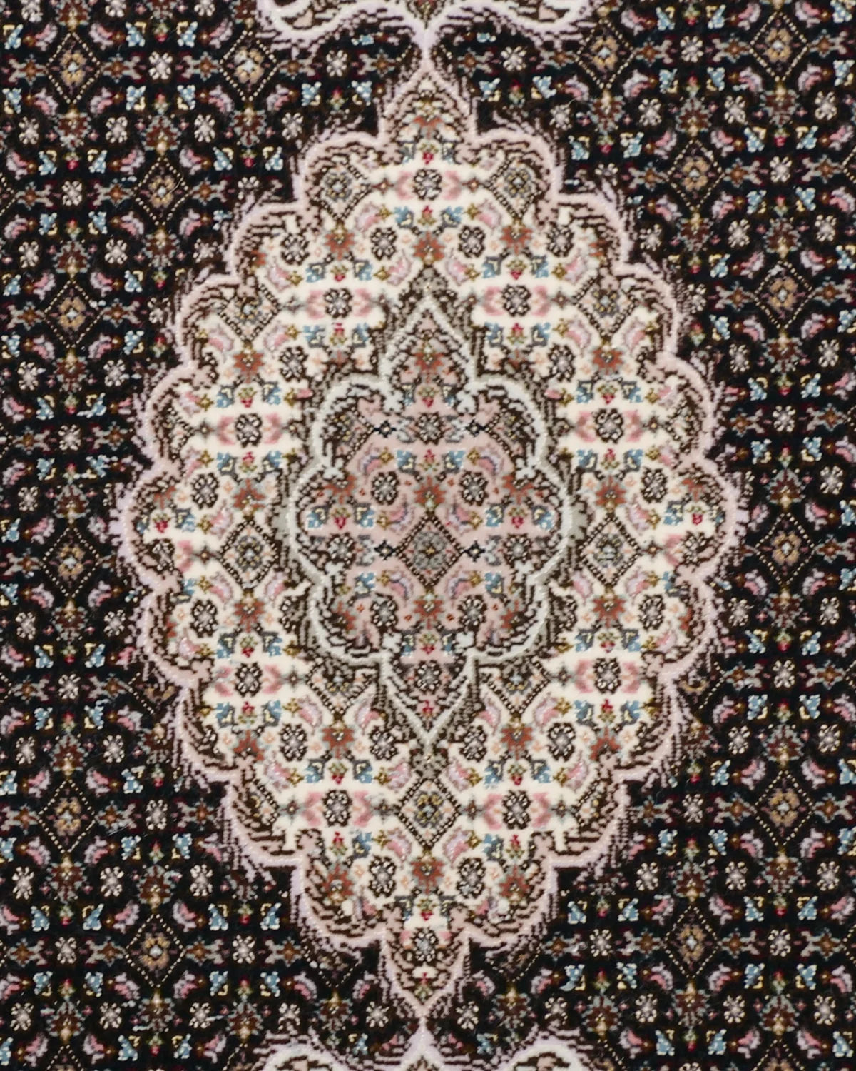 ペルシャ絨毯 タブリーズ産 ウール&シルク 80x200cm 細長
