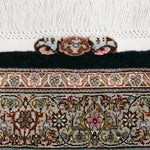 ペルシャ絨毯 タブリーズ産 ウール&シルク 80x200cm 細長