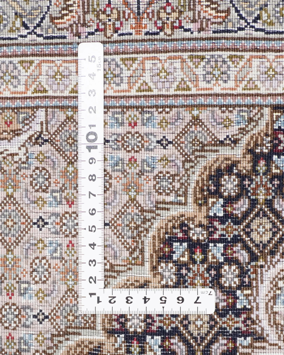 ペルシャ絨毯 タブリーズ産 ウール&シルク 80x200cm 細長