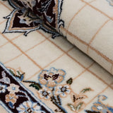 ペルシャ絨毯 ナイン産 アイボリー