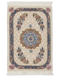 Persian Rug Nain Wool & Silk Approx. 60cm x 90cm