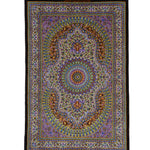 クム産シルク絨毯 アリプール工房 約60×90cm 俯瞰