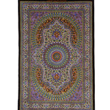 クム産シルク絨毯 アリプール工房 約60×90cm 俯瞰