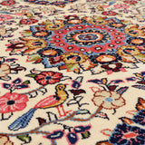アンティーク ペルシャ絨毯 サルーク産 約138×215cm｜手織り 鹿と鳥の庭園図