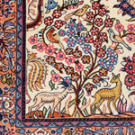 アンティーク ペルシャ絨毯 サルーク産 約138×215cm｜手織り 鹿と鳥の庭園図
