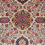 アンティーク ペルシャ絨毯 サルーク産 約138×215cm｜手織り 鹿と鳥の庭園図
