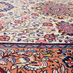アンティーク ペルシャ絨毯 サルーク産 約138×215cm｜手織り 鹿と鳥の庭園図