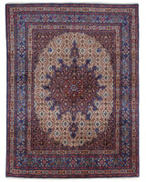 ムード産手織りペルシャ絨毯 160×210cm マヒ柄と大メダリオン