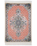 ペルシャ絨毯 ナイン産 ハビビアン工房 ウール&シルク 約63×91cm