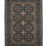 ペルシャ絨毯 カシャーン産 ウール 152x210cm 紺 ネイビー 手織り