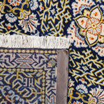 ペルシャ絨毯 カシャーン産 ウール 152x210cm 紺 ネイビー 手織り