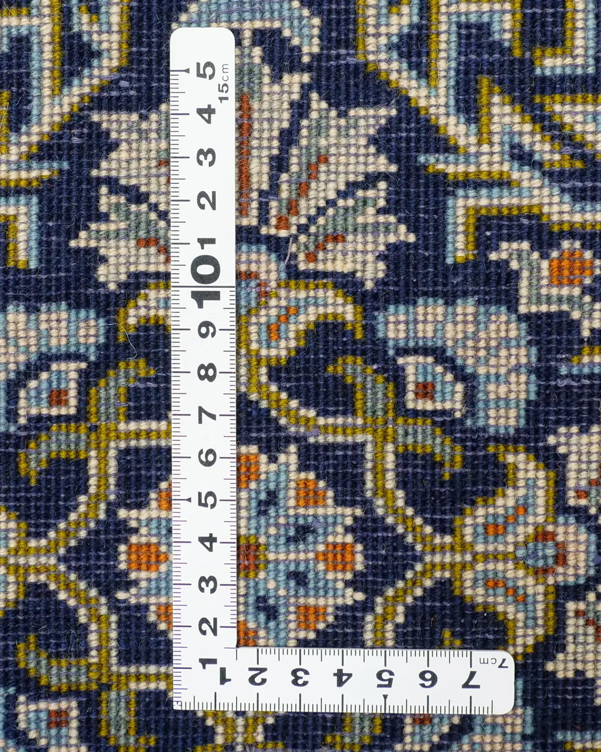 ペルシャ絨毯 カシャーン産 ウール 152x210cm 紺 ネイビー 手織り